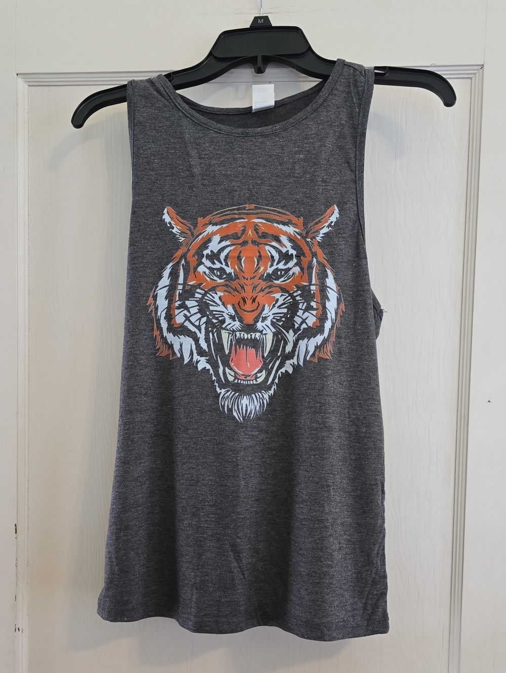 Tiger Tank Top Grey Women's Size Small